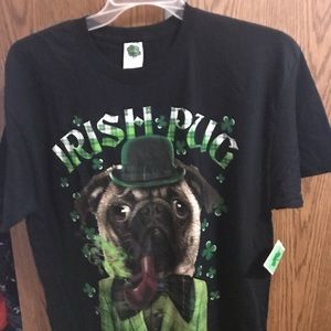 Irish Pug t-shirt new